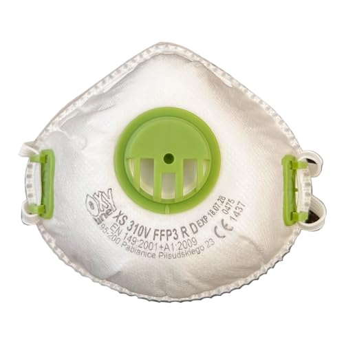 Oxyline 10x XS 310 V FFP3 R D wiederverwendbare Atemschutzmaske Staubmaske Atemmaske Schutzmaske mit Ventil neuentwickelt mit extra Dichtlippe