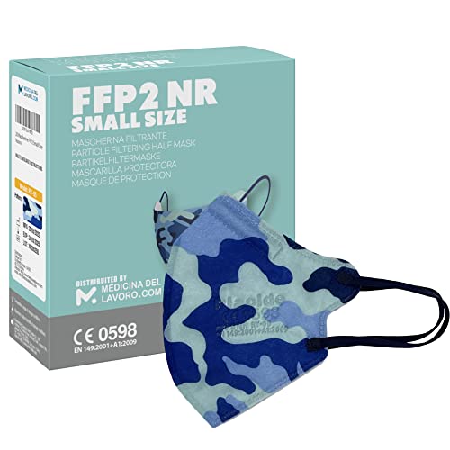 20 FFP2 KN95 Maske Bunt Kleine Größe Small Medizinische Mask mit 4 Lagige Masken Staub- und Partikelschutzmaske Atemschutzmaske mit Hoher BFE-Filtereffizienz 95-20 Stück