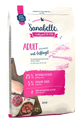 Sanabelle Adult mit Geflügel Katzentrockenfutter für ausgewachsene Katzen ab dem 12. Monat 1 x 10 kg