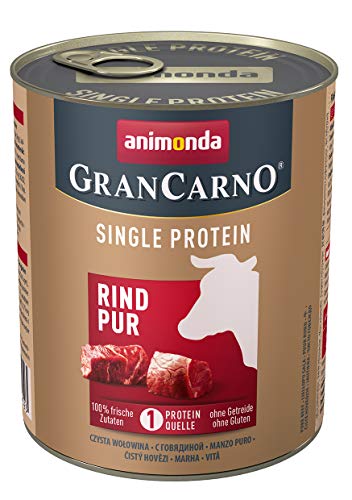 animonda Gran Carno adult Superfoods Hundefutter Nassfutter für ausgewachsene Hunde Rind pur 6 x 800 g