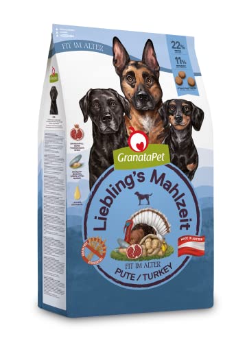 GranataPet Liebling s Mahlzeit Pute Fit im Alter 1 8 kg Trockenfutter für Hunde Hundefutter ohne Getreide ohne Zuckerzusätze Alleinfuttermittel
