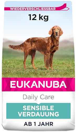 Eukanuba Daily Care Sensitive Digestion Hundefutter   für Hunde sensibler Verdauung Magenfreundlich leicht verdaulichem Reis 12 kg