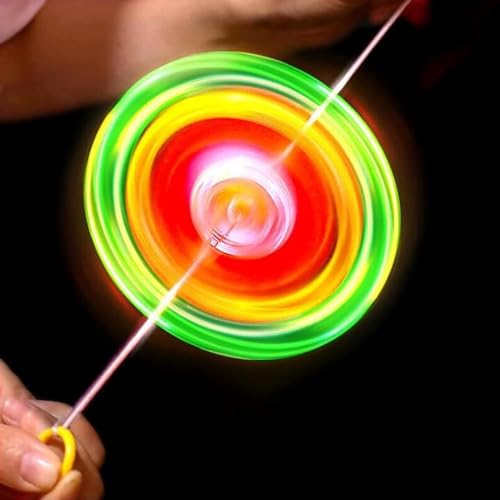 Schwungrad-Spinner Fidget-Licht Regenbogen-Lichtshow Orbitalblitz Geschenk für Erwachsene blinkend leuchtet im Dunkeln buntes