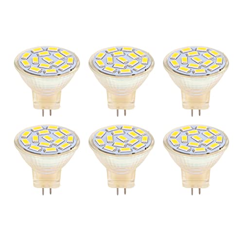 HEEPDD MR11-Glühbirnen helle dimmbare LED GU4-Glühbirnen mit Keramiksockel 270 Lumen 12V 3W 6er-Pack ideal für Weg- Korridor-Landschaftsbeleuchtung Warmes Licht