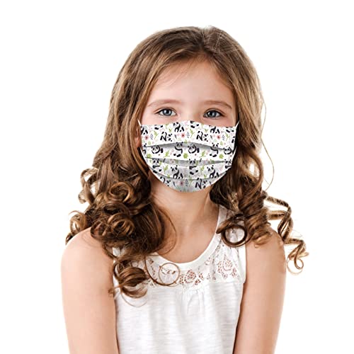 20 Stück Kinder Mundschutz Masken Bunt Jungen Mädchen Einweg 3-lagig Face Cover Mund Nasenschutz Face Cover Mouth Filter Protection Atmungsaktiv Mund-Tuch Bandana Halstuch Schals C 20PCS