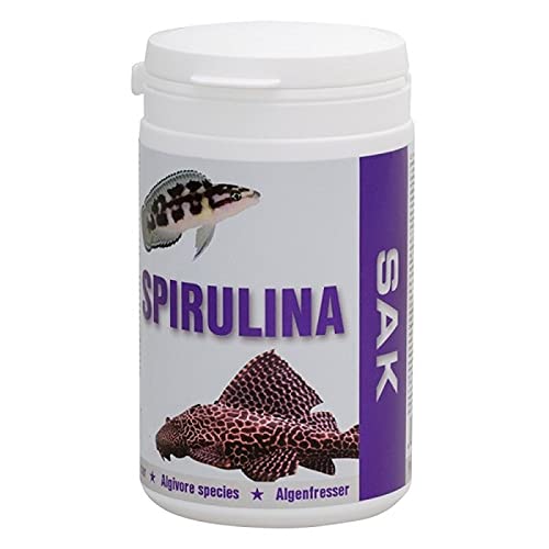 SAK Spirulina Tabletten Fischfutter 300 ml - Futtertabletten grün für Tropheus L-Welse Diskus und andere Zierfische