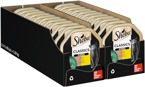  Classics Pastete Katzenfutter als Pasteten feinen Stückchen Ente Getreidefrei 22x 85g