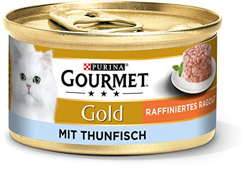 PURINA GOURMET Gold Raffiniertes Ragout Katzenfutter nass mit Thunfisch 12er Packx 85g
