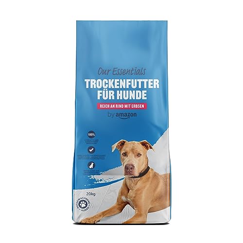 by Amazon Trockenfutter für Hunde Reich an Rindfleisch mit Erbsen 20kg