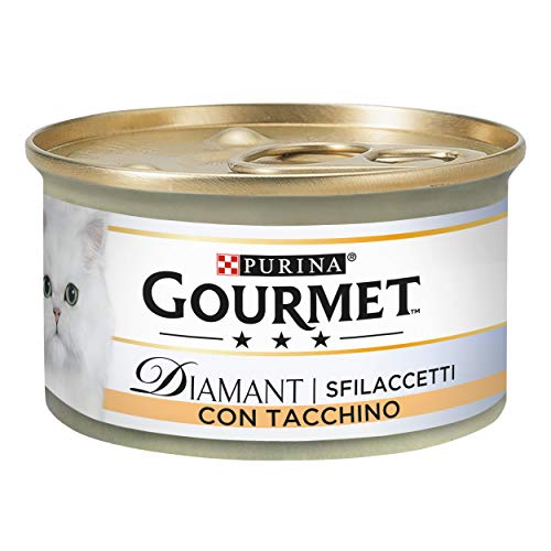 PURINA GOURMET DIAMANT Feuchtigkeit Katzen-Filacchetti mit aromatischem Prühstück 24 Dosen 85 g Packungsgröße 24 x 85 g
