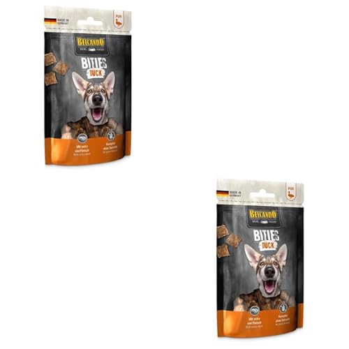 Belcando Bities Duck Doppelpack 2 x 90 g Snack für Hunde Mit extra viel Fleisch Nur eine tierische Proteinquelle Ohne Getreide Ohne Verwendung von Zucker