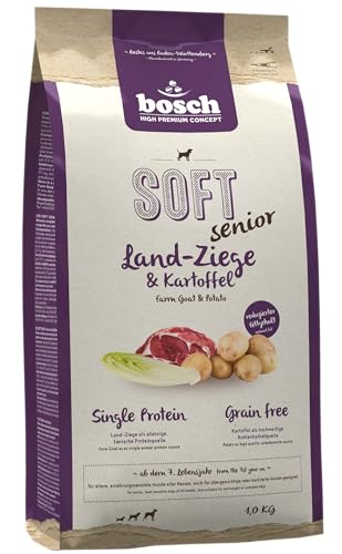 bosch HPC SOFT Senior Ziege Kartoffel halbfeuchtes Hundefutter für ältere ernährungssensible Hunde aller Rassen Single Protein grain-free 1 x 12.5 kg