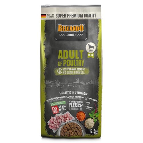 Belcando Adult GF Poultry 12 5 kg getreidefreies Hundefutter Trockenfutter ohne Getreide mit Geflügel Alleinfuttermittel für ausgewachsene Hunde ab 1 Jahr