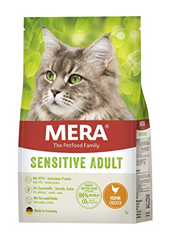 MERA Cats Sensitive Adult Huhn Sensible getreidefrei nachhaltig Katzentrockenfutter hohem Fleischanteil 2