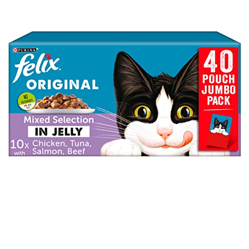 Felix 20353 4192 Nestle Pouch Mixed Selection in Jelly 40 Pack - 100g - EU UK