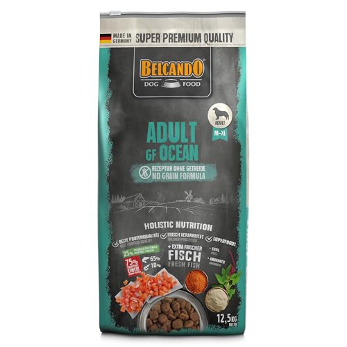 Belcando Adult GF Ocean 12 5 kg getreidefreies Hundefutter Sortenreines Trockenfutter ohne Getreide mit Fisch Alleinfutter für ausgewachsene Hunde ab 1 Jahr