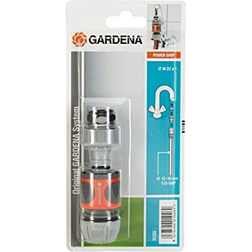Gardena Schnellanschluss-Satz Wasserhahnanschluss-Set für den schnellen Anschluss von 13 mm 1 2 Zoll - und 15 mm 5 8 Zoll Wasserschläuchen 18285-20
