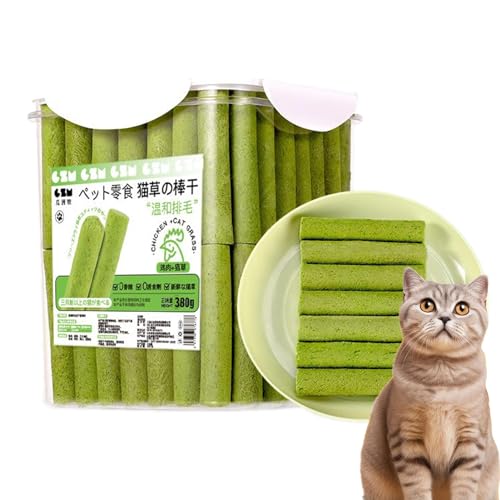 Aizuoni Katzengras Sticks Katzen Zahnpflege Zahnpflege Katzen Kaustangen Katze Katzengras-Snack Kauspielzeug Für Katzen Im Innenbereich Multifunktionaler Zahnschleifstab Für Katzen Aller Größen