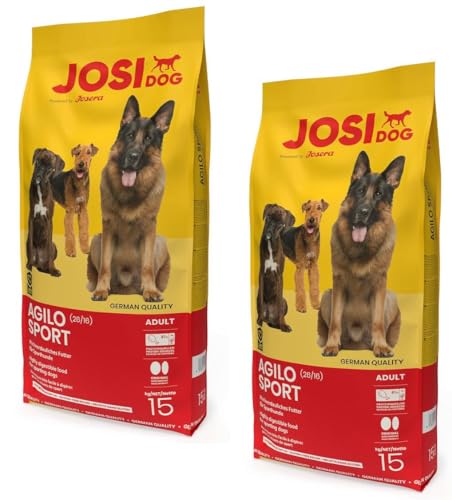 2 x 15 kg Josera JosiDog Agilo Sport Sparpaket Trockenfutter für Hunde