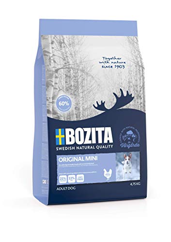 BOZITA Original Mini Hundefutter   4.75   nachhaltig produziertes Trockenfutter für erwachsene Hunde kleiner Rassen   Alleinfuttermittel