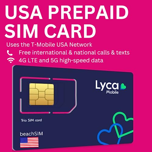 Lycamobile 6GB Karte Prepaid inkl. Hawaii Puerto Rico   Mobile Daten 4G LTE Nationale Internat. Anrufe SMS 6GB fÃ¼r 30 Tage