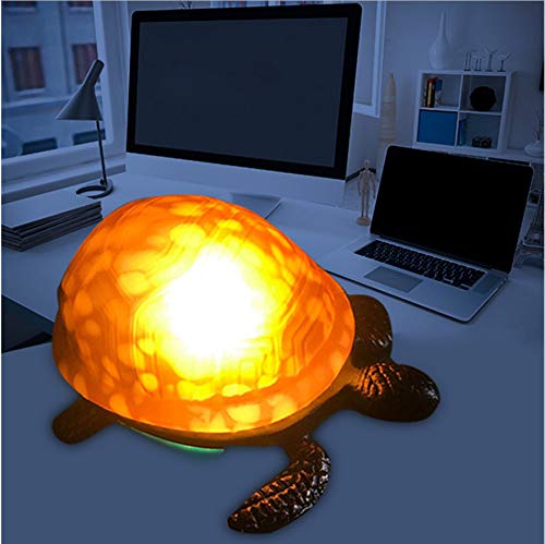 Retro Schildkröte Nachtlicht Tiffany Schlafzimmer Nacht Dekoration Schreibtischlampe Metall Glas Schildkröte Tischlampe Gelb