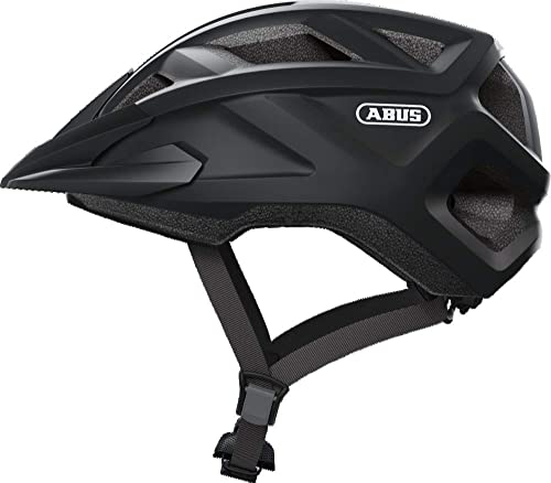 ABUS Kinderhelm MountZ   junge Mountainbiker   den Geländeeinsatz   Jungs Mädchen   Schwarz Matt Größe M