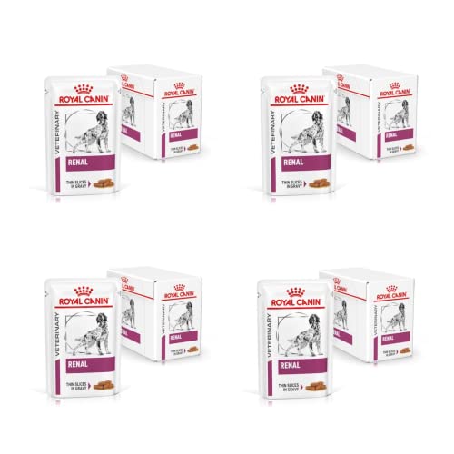 Royal Canin Veterinary Renal 4er Pack 4 x 12 x 100 g Nassfutter für Hunde Kann unterstützend wirken bei Nierenerkrankungen bei Hunden Nassfutter in Soße