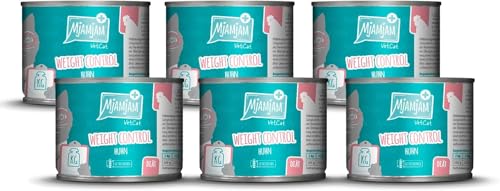 MjAMjAM VetCat - Premium Nassfutter für Katzen - Diät - Weight Control - Huhn 6er Pack 6 x 200g getreidefrei