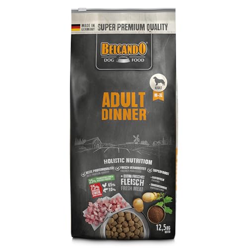 Belcando Adult Dinner 12 5 kg Hundefutter Trockenfutter für Hunde Alleinfuttermittel für ausgewachsene Hunde Aller Rassen ab 1 Jahr