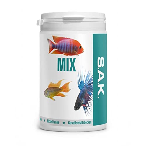 SAK Mix Granulat Größe 00 Fischfutter Salmler Barben Lebendgebärende Labyrinthfische Welse 300 ml Dose