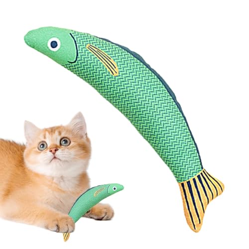 Beißspielzeug für Kätzchen Katzenminze-Spielzeug für Katzen - Katzenminze-Saury-Fisch-Plüsch-Beißspielzeug für den Innenbereich 8 27 x 3 15 Zoll großes Katzentrittspielzeug interaktives Katzenminze-K