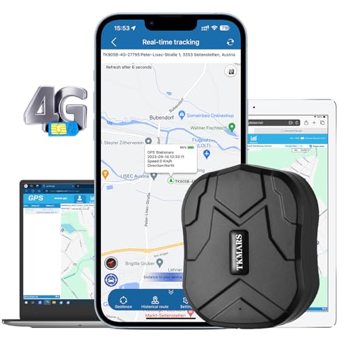 TKMARS TK905B 4G GPS Tracker 10000mAh Lange akkulaufzeit magnetisch wasserdicht IP67 Echtzeit-Tracking Ortungsgerät für Auto mehrere Alarmmodi mit kostenloser App ohne ABO