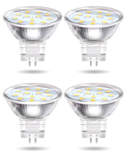 TobeBright GU4 MR11 LED Bulb 2W 12V Warmweiß 250LM LED Halogen Ersatz für 12V 20W G4 LED Kompatibel MR11 LED 12V Nicht Dimmbar 4 Stück