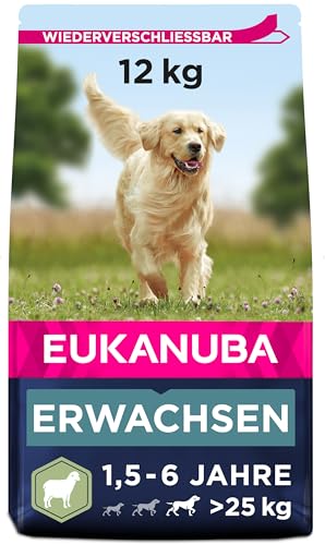 Eukanuba Hundefutter mit Lamm Reis für große Rassen   Trockenfutter für ausgewachsene Hunde 12 kg