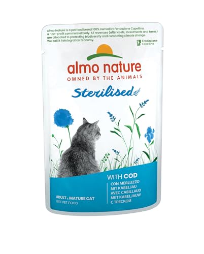 almo nature Katzenfutter Cat Funktionelle Tasche sterilisiert mit Cod 30 x 70g