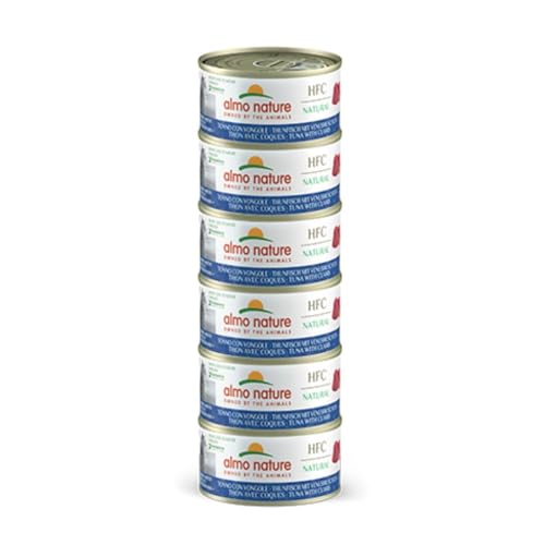 almo nature HFC Natural Megapack Nassfutter für Katzen - Thunfisch mit Muscheln - 6 Dosen 70 g