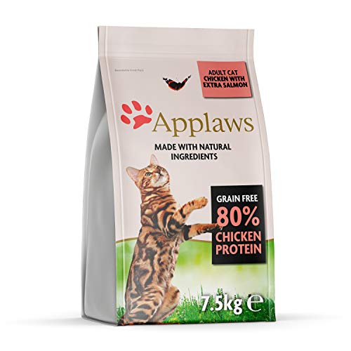 Applaws Katze Trockenfutter Adult Huhn mit Extra Lachs 1er Pack 1 x 7.5 kg
