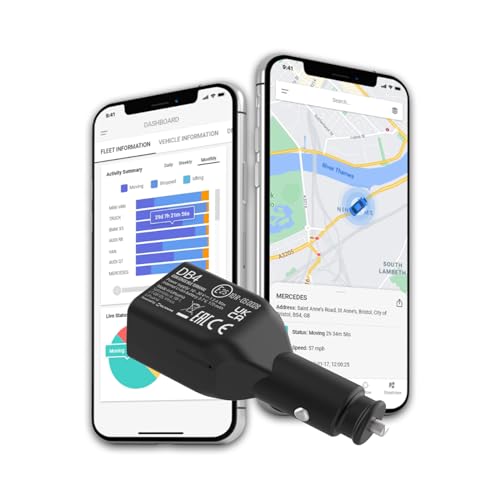 GPSLive DB4 GPS Tracker Auto Van Flotte KFZ Made in EU Einstecken und loslegen Livetracking mit App Keine SIM benötigt GPS Auto Tracker GPS Sender Peilsender Auto GPS Tracker