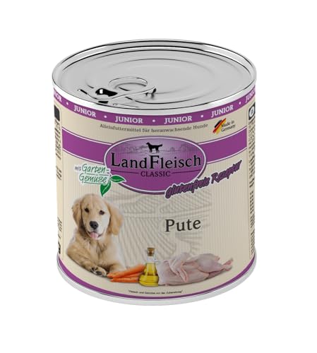 Landfleisch Dog Classic Junior Pute mit Gartengemüse 6X 800g