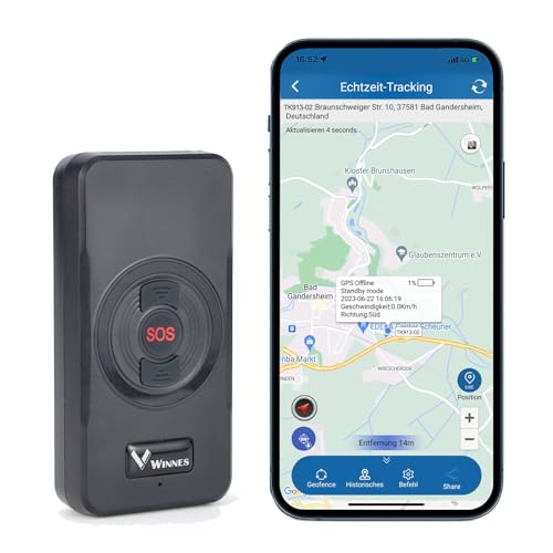 GPS Tracker SOS GPS Fernortung wasserdichte Lange Standby Locator Zwei Wege Anruf GPS Ortungsgerät GPS für Auto Senioren Tracking Gerät Ohne ABO