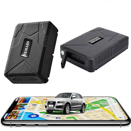 TKMARS GPS Tracker Auto GPS Tracker Ohne ABO 160 Tage Standby-Zeit 10000mah Stark Magnetisch Wasserdicht Echtzeit-Tracking