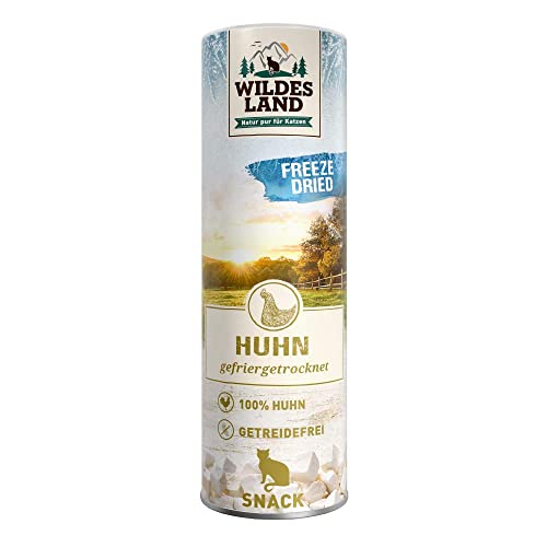 Wildes Land - Freeze Dried Snack für Katzen - Huhn - 30 g - artgerecht - 100% Huhn - schonende Gefriertrocknung - getreidefrei