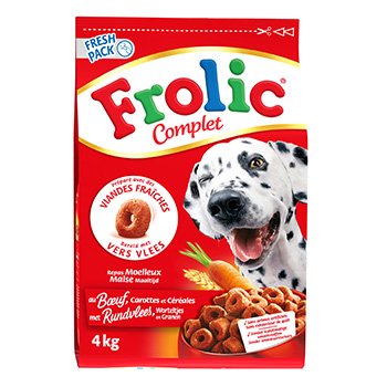 Frolic Trockenfutter für Hunde Rindfleisch Getreide 4 kg