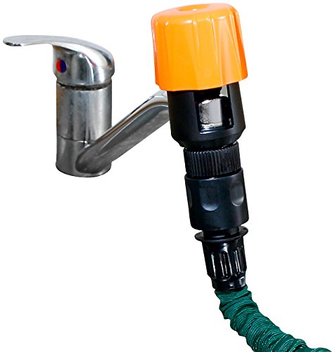 Royal Gardineer Schlauchadapter Universal-Wasserhahn-Adapter zum Anschluss von Gartenschläuchen Wasserhahnanschluss