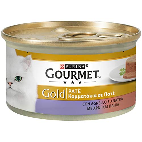 Purina Gourmet Gold Pastete Feuchte Katze Lamm und Ente 24 Dosen 85 g