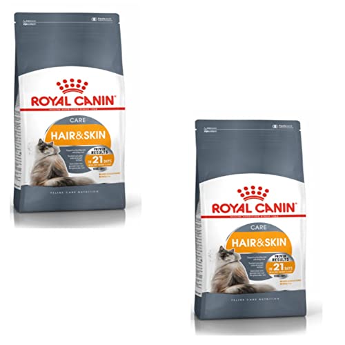 Royal Canin Hair and Skin Care Doppelpack 2 x 400 g Trockenfutter für ausgewachsene Katzen Zur Unterstützung von Haut und Fell Ausgewogener Mineralstoffgehalt
