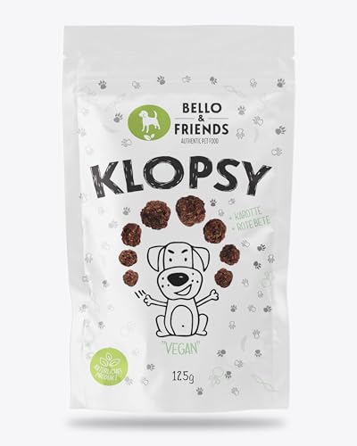 Bello Friends Klopsy Vegan 125 g hochwertiger fleischfreier Hundesnack getreidefrei und proteinreich für Training und Belohnung