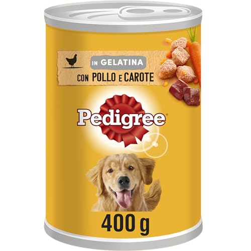 Pedigree Huhn und Karotten in Gelee Nassfutter für Hunde 24 Dosen 400 g