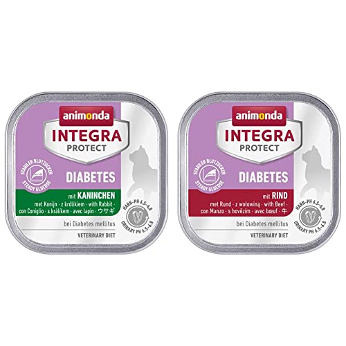 animonda Integra Protect Diabetes Katze Diät Katzenfutter Nassfutter bei Diabetes mellitus 16 x 100 g Diabetes Katze Diät Katzenfutter Nassfutter bei Diabetes mellitus mit Rind 16 x 100 g